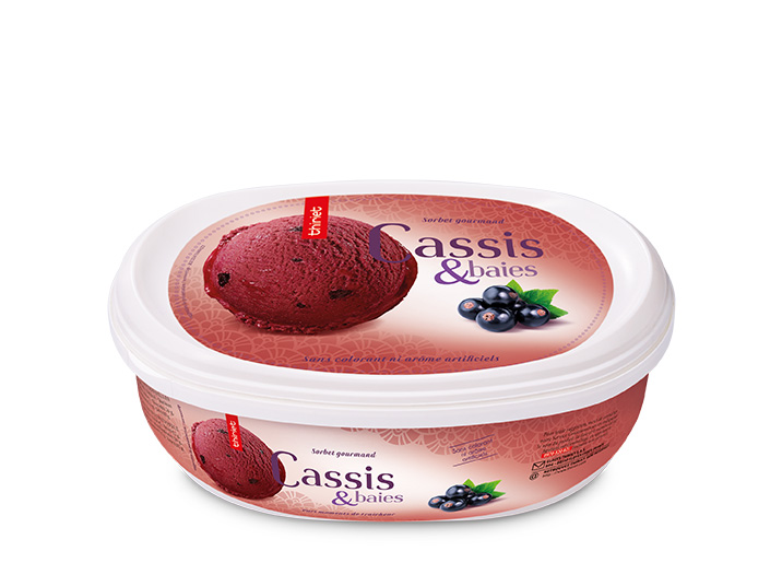 Sorbet Cassis et baies de cassis