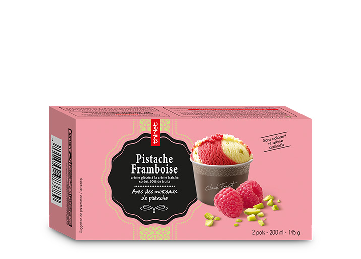 2 Pots individuels Pistache framboise
