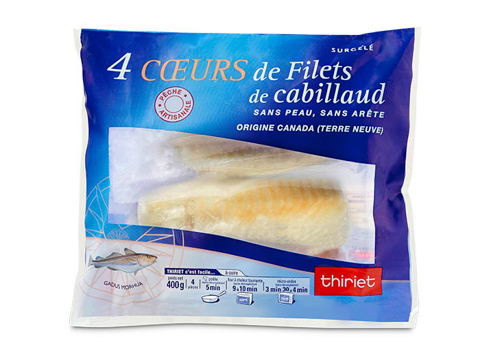 4 Coeurs de filets de cabillaud