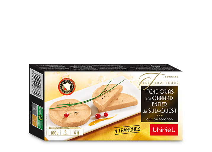 Foie gras de canard entier Sud-Ouest, 4 tranches