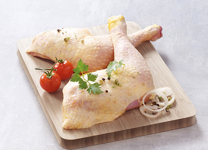 2 Cuisses de poulet jaune fermier biologique
