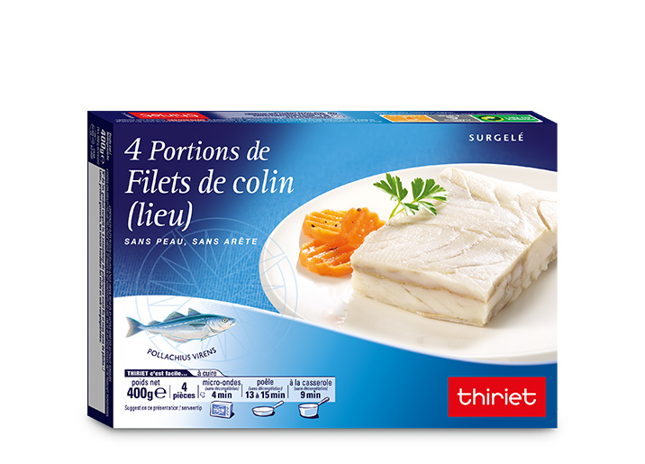 4 Portions de filets de colin (lieu)