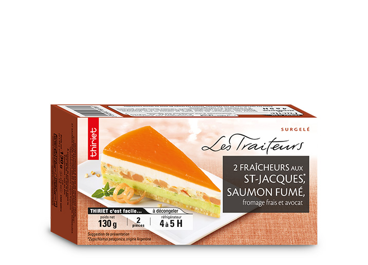 2 Fraîcheurs noix de St-Jacques, saumon fumé