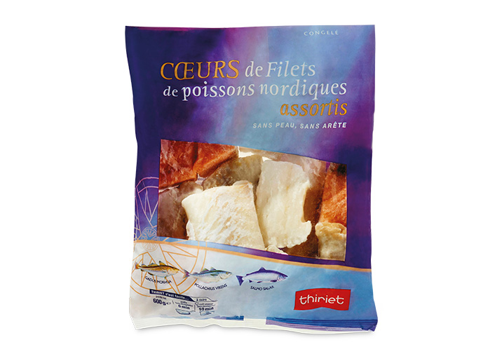 Coeurs de filets de poissons nordiques assortis