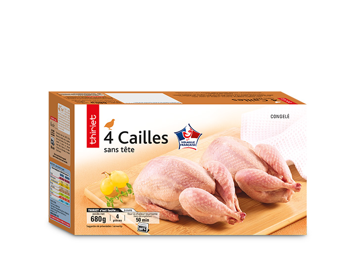 4 Cailles sans tête