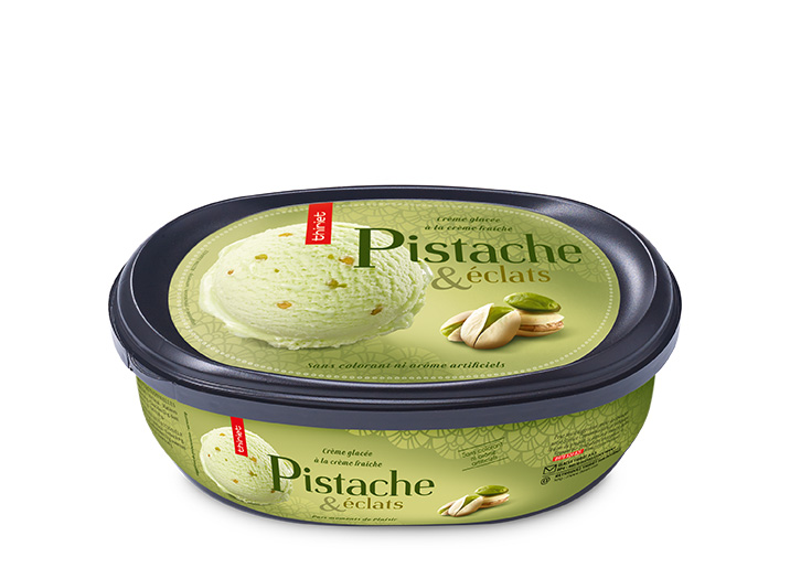Crème glacée Pistache avec éclats de pistache