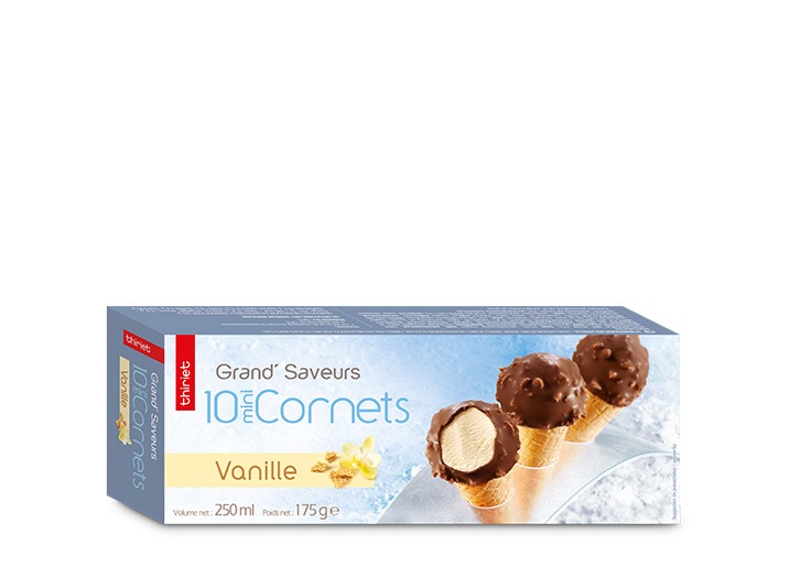 10 Mini Cornets Vanille