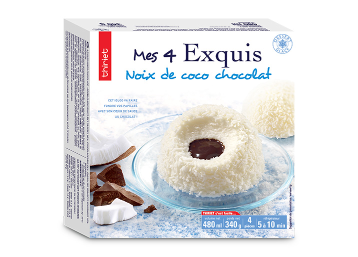 4 Exquis Noix de coco chocolat