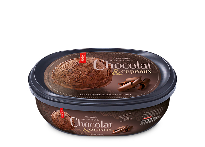 Crème glacée Chocolat et copeaux de chocolat