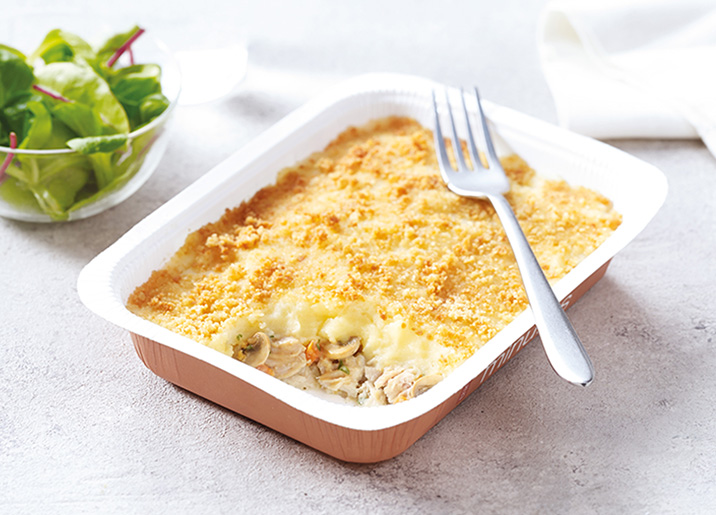 Parmentier au poulet et champignons surgelé, gamme Sélection du mois