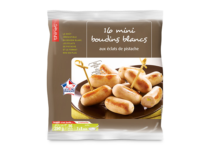 16 Mini boudins blancs aux éclats de pistache