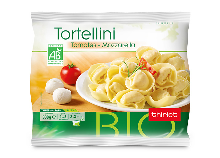 Tortellini tomate/mozzarella biologiques