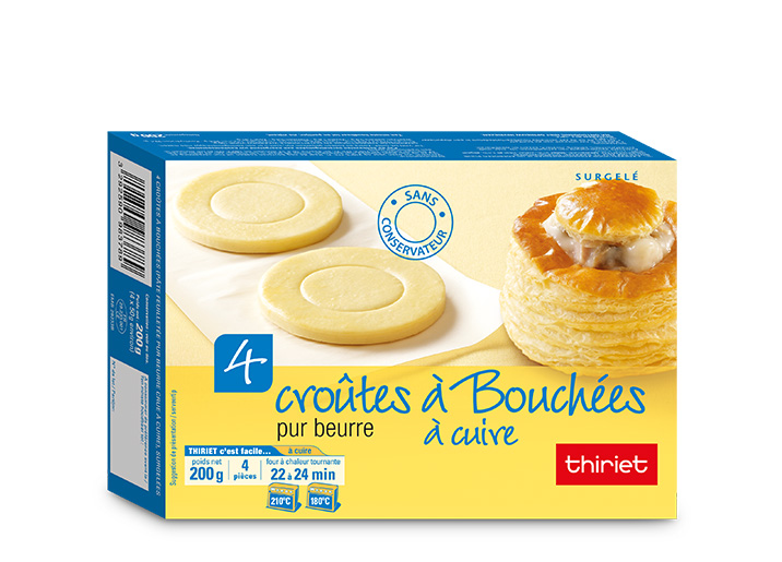 4 Croûtes à bouchées à cuire