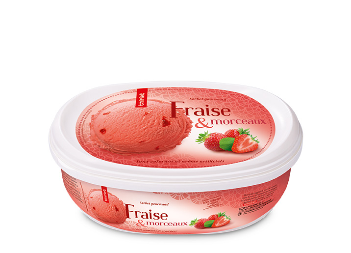Sorbet Fraise et morceaux de fraise