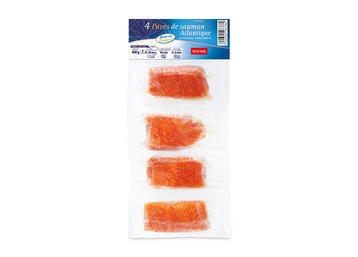 4 Pavés de saumon Atlantique avec peau