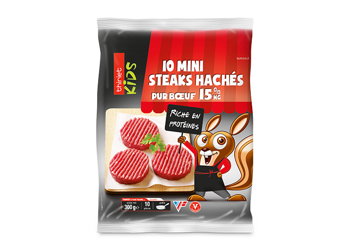 10 Mini steaks hachés pur boeuf 15% M.G.