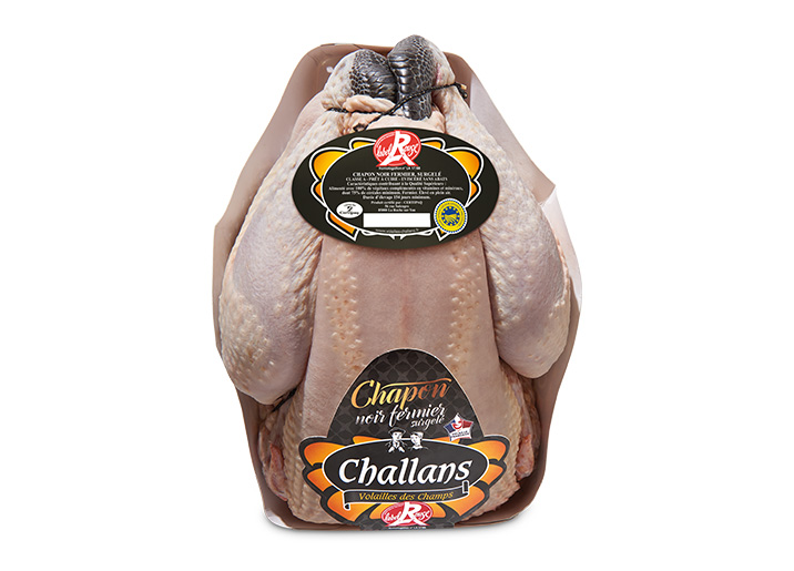 Chapon noir fermier de Challans Label Rouge