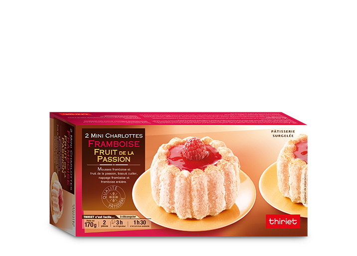 2 Charlottes framboise/fruit de la passion