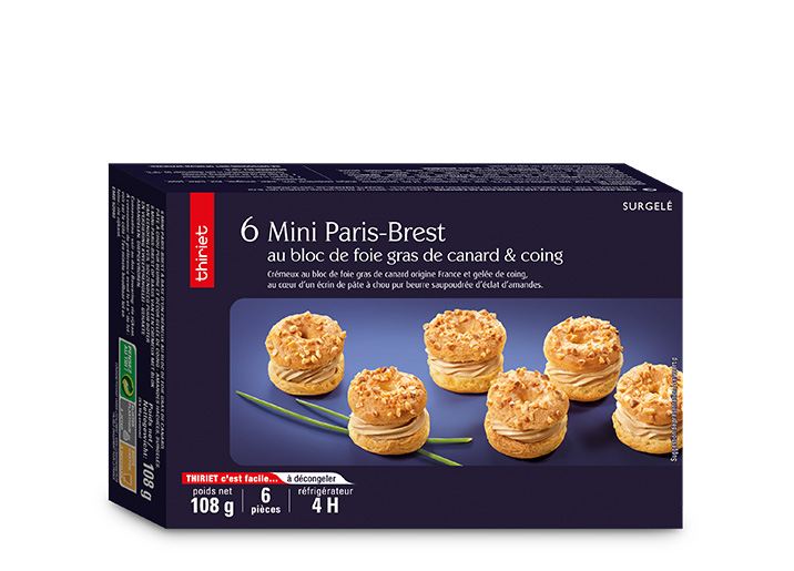 6 Mini Paris-Brest au bloc de foie gras de canard