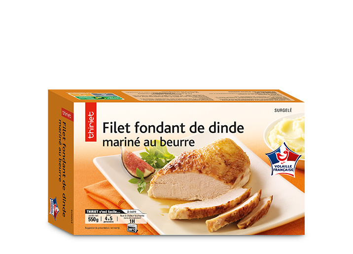 Filet fondant de dinde mariné au beurre