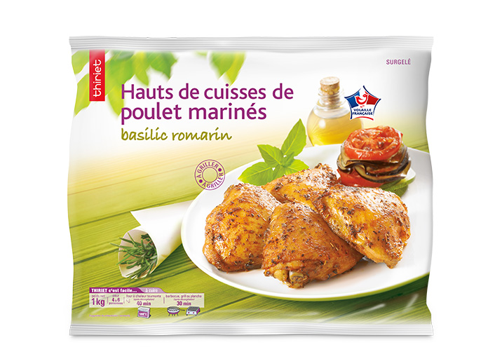 Hauts de cuisse de poulet marinés basilic romarin