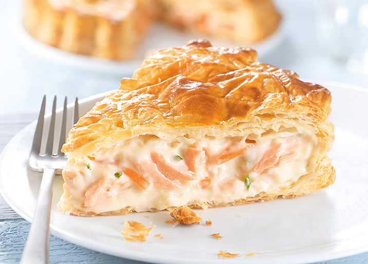 Tourte saumon/petits légumes