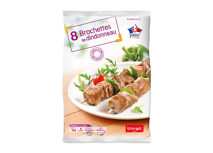 8 Brochettes de dindonneau