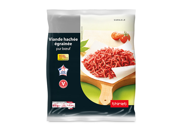 Viande hachée égrainée pur bœuf 15% M.G.