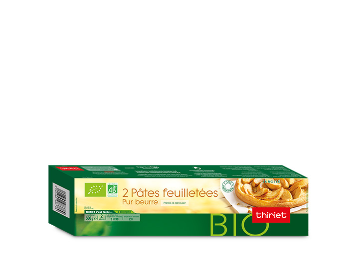 2 pâtes à tarte feuilletées pur beurre biologiques