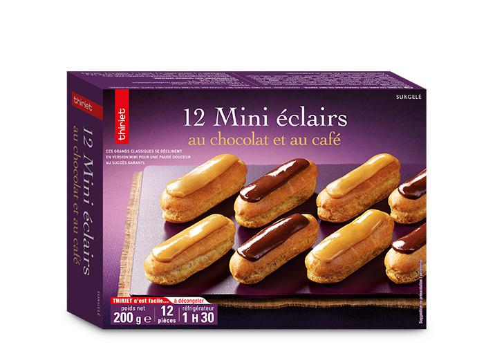12 Mini éclairs au chocolat et au café