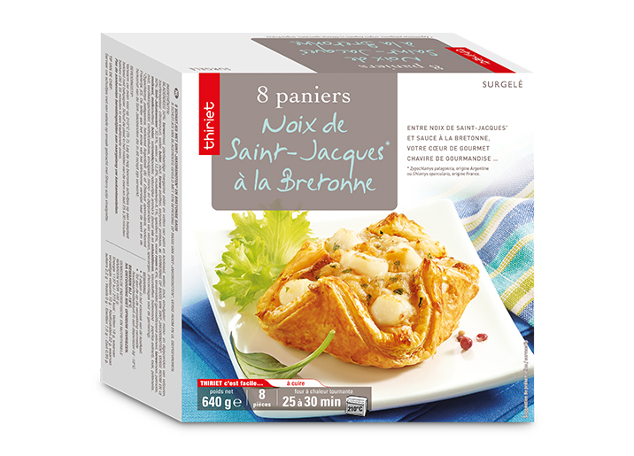 8 Paniers aux noix de St-Jacques*, à la bretonne