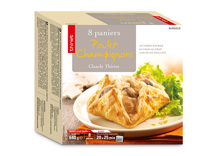 8 Paniers poulet/champignons
