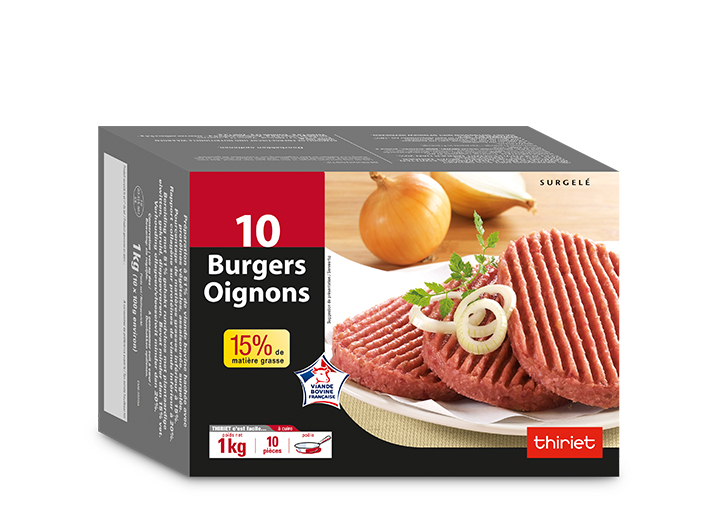 10 Burgers oignons 15% M.G.