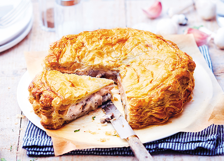 Tourte poulet/champignons