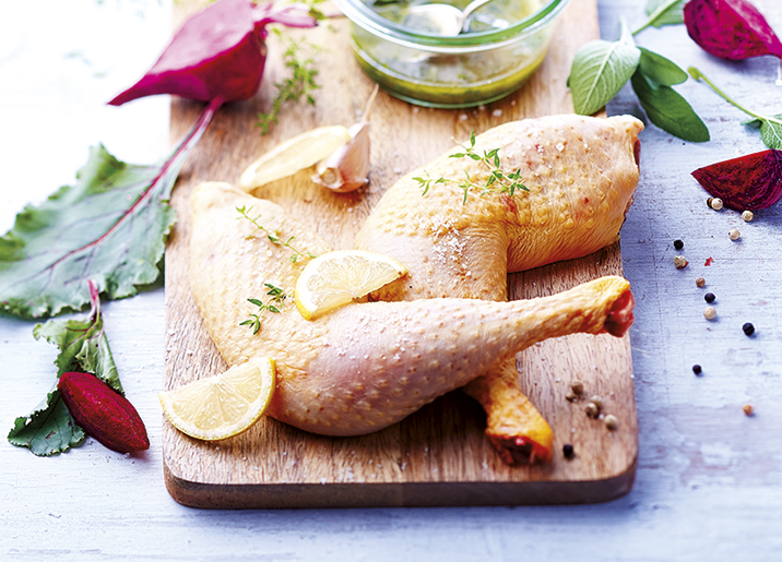 2 Cuisses de poulet jaune fermier des Landes LR