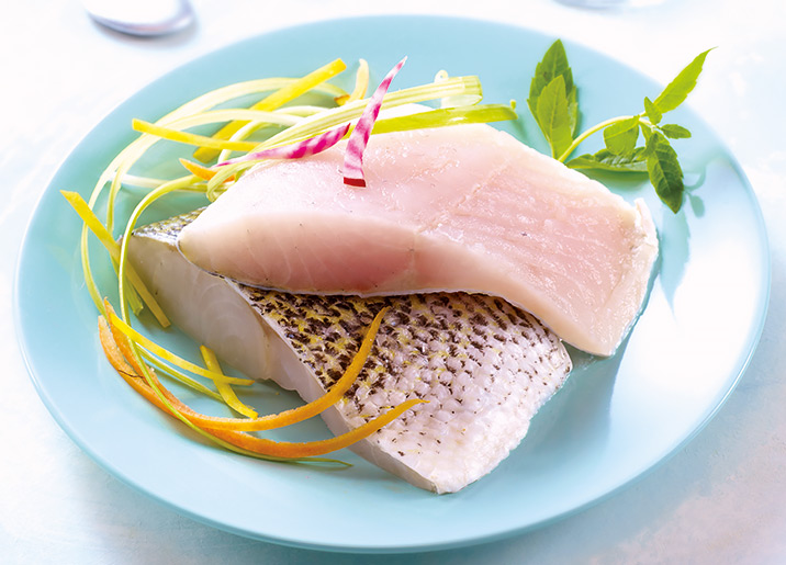 Filets de sandre coupés en portions