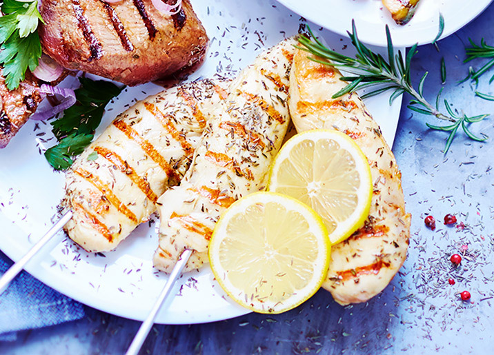 Aiguillettes de poulet marinées saveur citron
