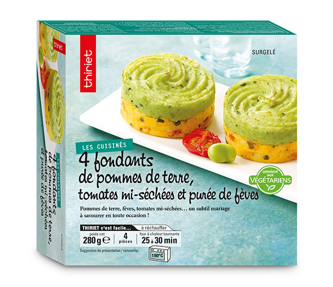 4 Fondants de pommes de terre et purée de fèves