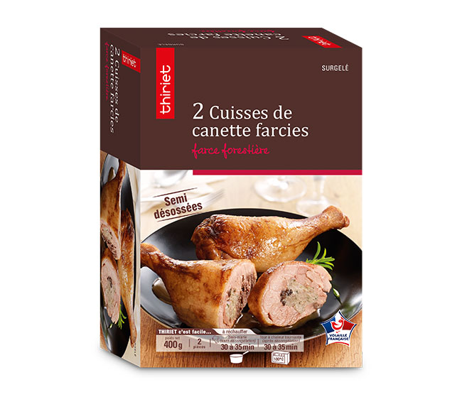 2 Cuisses de canette farcies, farce forestière