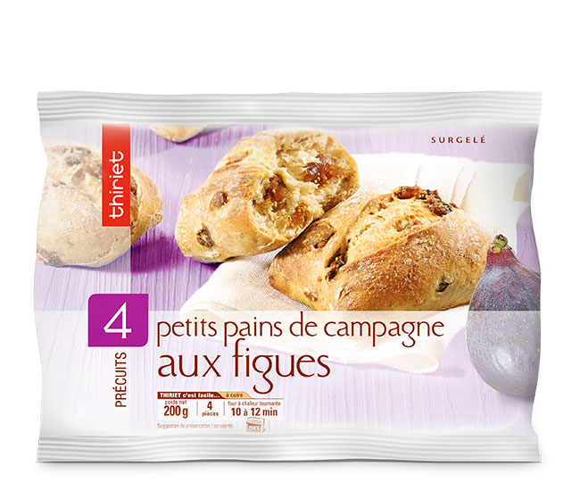 4 Petits pains de campagne aux figues