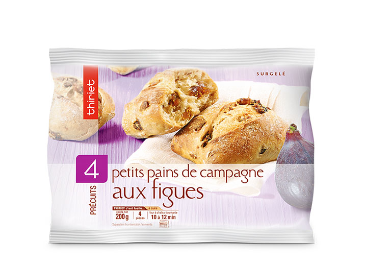 4 Petits pains de campagne aux figues