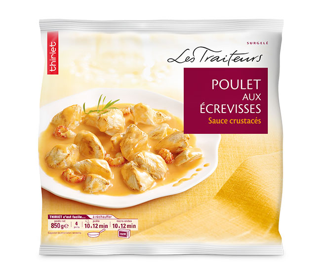 Poulet aux écrevisses, sauce crustacés