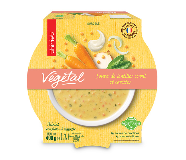 Soupe de lentilles corail et carottes
