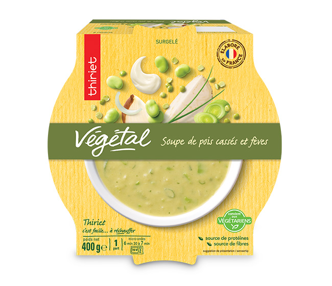 Soupe de pois cassés et fèves
