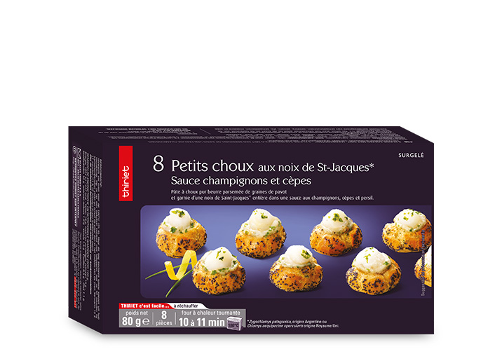 8 Petits choux aux noix de St-Jacques