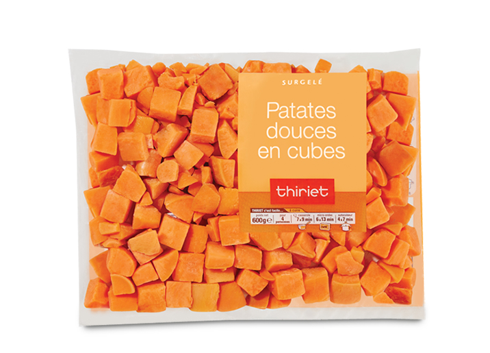 Patates douces en cubes