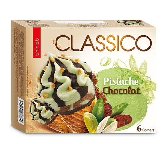 6 Cornets Classico Pistache/Chocolat