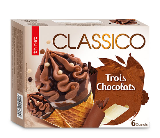 6 Cornets Classico 3 Chocolats