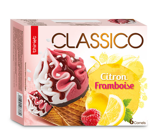 6 Cornets Classico Citron/Framboise