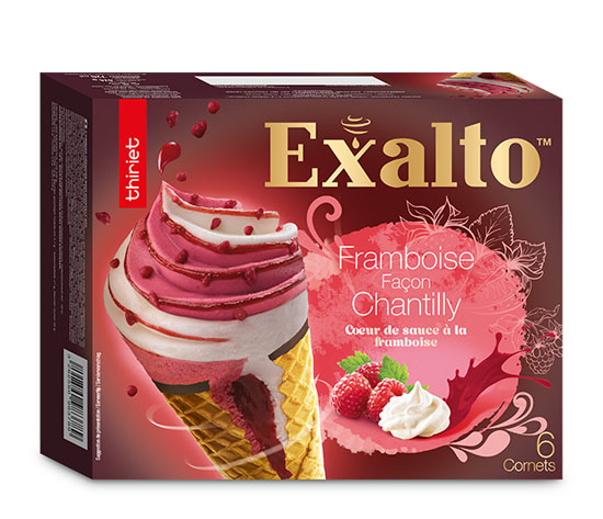 6 Cornets Exalto™ Framboise/Façon chantilly